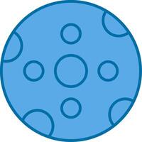 Big Moon Filled Blue  Icon vector