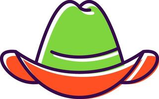 Hat Filled  Icon vector