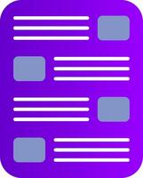 List Flat Gradient  Icon vector