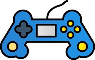 Game Controller Line Filled Gradient  Icon vector