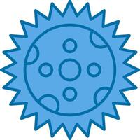 Eclipse Filled Blue  Icon vector