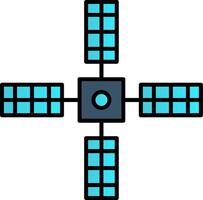 Big Satellite Line Filled Gradient  Icon vector