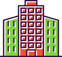 Building Filled  Icon vector