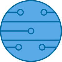 Mars Filled Blue  Icon vector