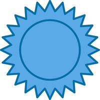 Sun Filled Blue  Icon vector