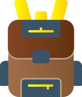 Backpack Flat Gradient  Icon vector
