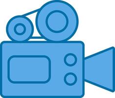 Video Camera Filled Blue  Icon vector