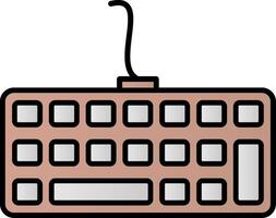 teclado línea lleno degradado icono vector