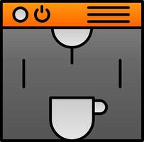 Coffe Maker Line Filled Gradient  Icon vector