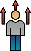 Motivation Line Filled Gradient  Icon vector