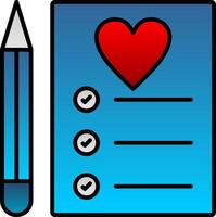 Procedure Line Filled Gradient  Icon vector