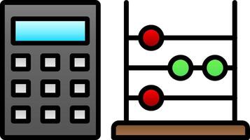 Abacus Line Filled Gradient  Icon vector