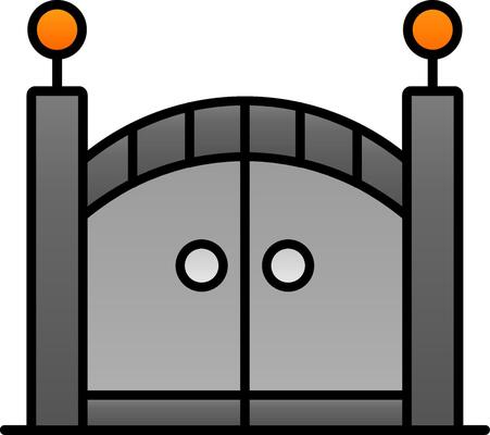 Gate Line Filled Gradient  Icon