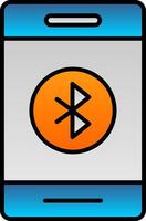 Bluetooth Line Filled Gradient  Icon vector