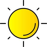 Sun Line Filled Gradient  Icon vector