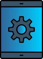 Technology Line Filled Gradient  Icon vector