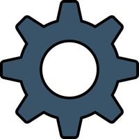 Setting Line Filled Gradient  Icon vector