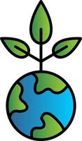 Earth Day Line Filled Gradient  Icon vector