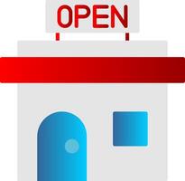 Open Post Office Flat Gradient  Icon vector