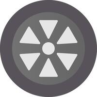 Wheel Flat Gradient  Icon vector