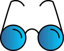 Reading Glasses Line Filled Gradient  Icon vector