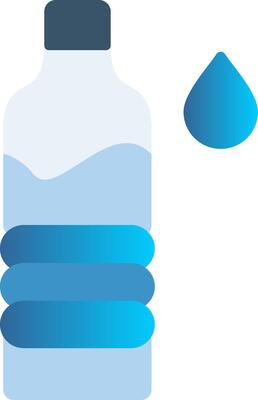 Water Bottle Flat Gradient  Icon