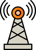 Telecommunications Line Filled Gradient  Icon vector