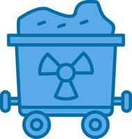 Uranium Filled Blue  Icon vector