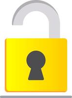Open Flat Gradient  Icon vector