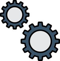 Gears Line Filled Gradient  Icon vector