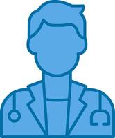 Surgeon Filled Blue  Icon vector