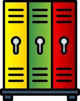 Lockers Line Filled Gradient  Icon vector