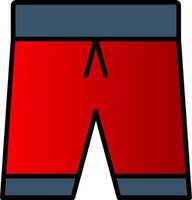 fútbol americano pantalones cortos línea lleno degradado icono vector
