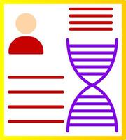 DNA Flat Gradient  Icon vector