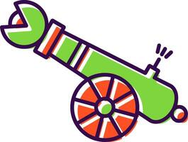 Human Cannonball Filled  Icon vector