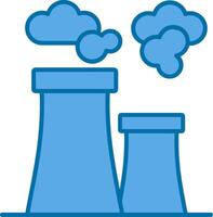 Air Pollution Filled Blue  Icon vector