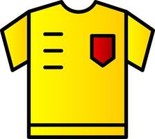 árbitro camisa línea lleno degradado icono vector