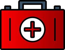 Medical Kit Line Filled Gradient  Icon vector