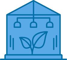 Greenhouse Filled Blue  Icon vector