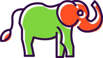 Elephant Filled  Icon vector