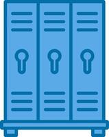 Lockers Filled Blue  Icon vector