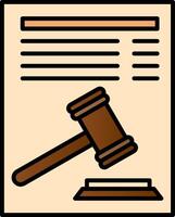 Legal Document Line Filled Gradient  Icon vector