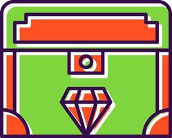 Valuable Filled  Icon vector