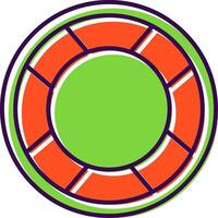 Lifebuoy Filled  Icon vector
