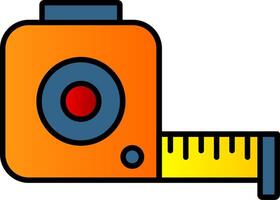 Tape Measure Line Filled Gradient  Icon vector