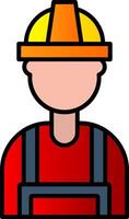 Builder Line Filled Gradient  Icon vector