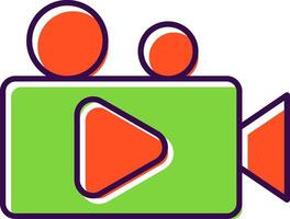 Video Camera Filled  Icon vector