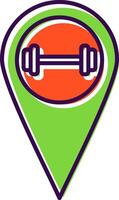 Gym Location Filled  Icon vector