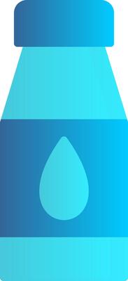 Water Bottles Flat Gradient  Icon