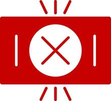Red Card Flat Gradient  Icon vector